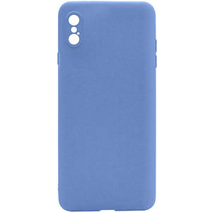 Силіконовий чохол Candy Full Camera для Apple iPhone X / XS (5.8") Блакитний / blue Mist