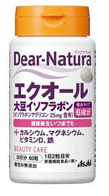 Ізофлавони сої, Еквол, Мінерали та Вітамін D — Asahi, Dear Natura, Японія, на 30 днів приймання