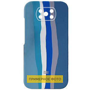 Чохол Silicone Cover Full Rainbow для Xiaomi Redmi Note 10 5G / Poco M3 Pro Блакитний / Синій
