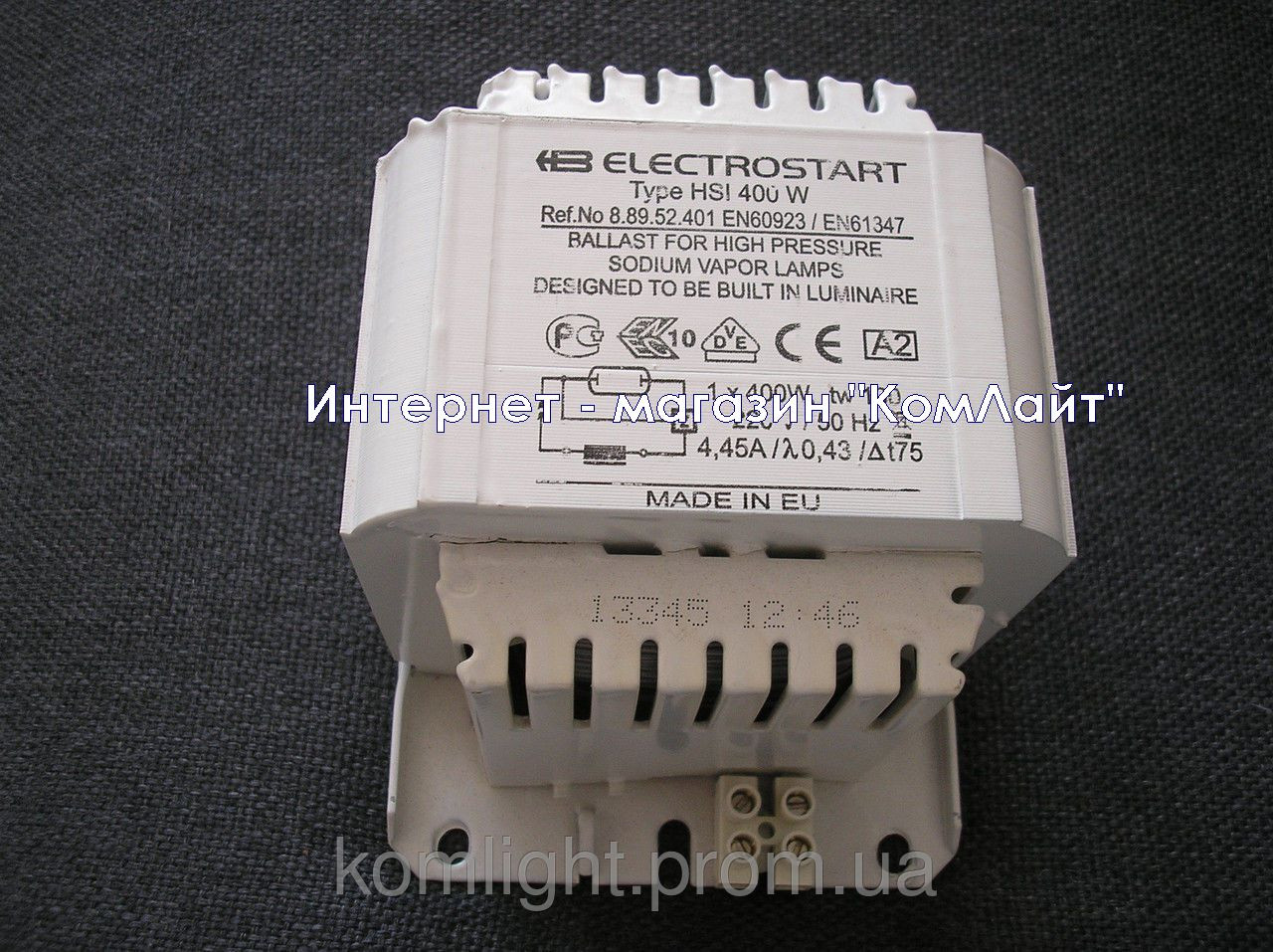 Балласт 400Вт ELECTROSTART HSI 400W 220V/50Hz для ДНАТ и МГЛ(Болгария) - фото 4 - id-p195267763