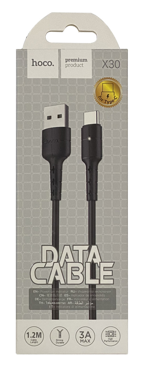 Usb кабель (шнур) Hoco X30 Star Type-C (1.2 m) Чорний