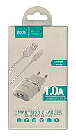 Сетевое зарядное устройство (СЗУ) USB Hoco C11 (1A) + micro Белый