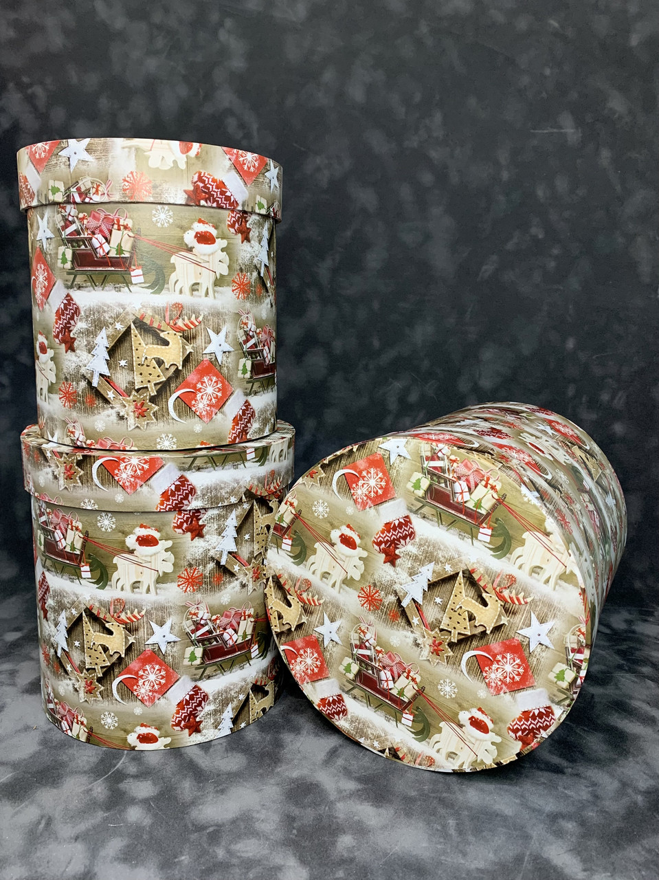 Коробка середня висока з кришкою (крафт бум)