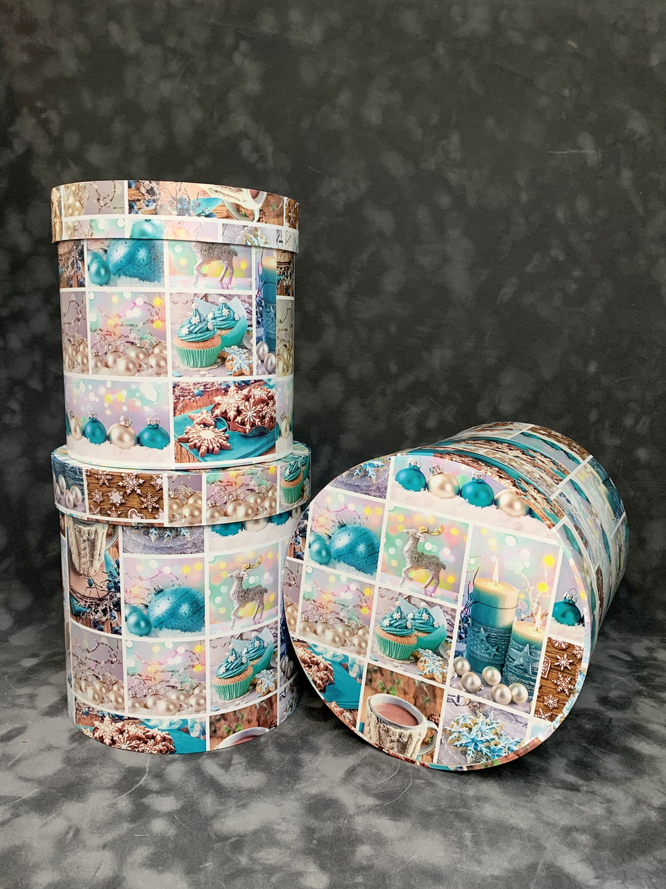 Коробка середня висока з кришкою (крафт бум)