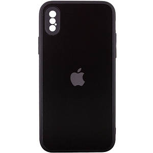 TPU+Glass чохол Matte Candy Full camera для Apple iPhone XS Max (6.5") Загартоване скло, Чорний