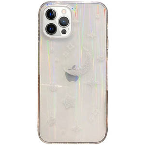 TPU+Glass чохол Aurora Space для Apple iPhone Pro 12 / 12 (6.1") Скло, Місяць