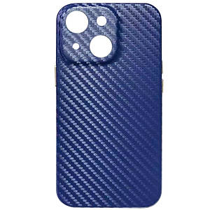Шкіряний чохол Leather Case Carbon series для Apple iPhone 13 mini (5.4") Штучна шкіра, Синій