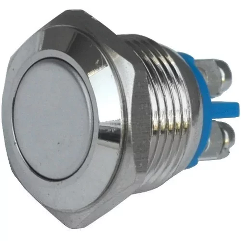 Кнопка антивандальна 16мм TCOM, без фіксації, 220V, виводи під гвинт, фото 1