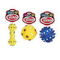 Набор игрушек для собак Pet Nova «Виниловые массажеры M»