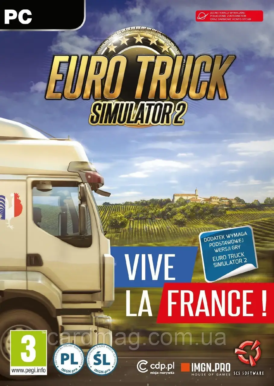 Euro Truck Simulator 2: Vive la France (Ключ Steam) для ПК - фото 1 - id-p1514129928