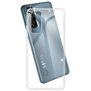 TPU чехол Epic Transparent 1,5 mm Full Camera для TECNO Camon 17 Pro