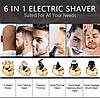 Електробритва (шейвер) Razor Grooming Kit 6 в 1 Silver для вологого та сухого гоління срібний, фото 4