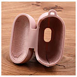 Чохол для AirPods 1/2 Silicone case Microfiber (з мікрофіброю) pink, фото 5