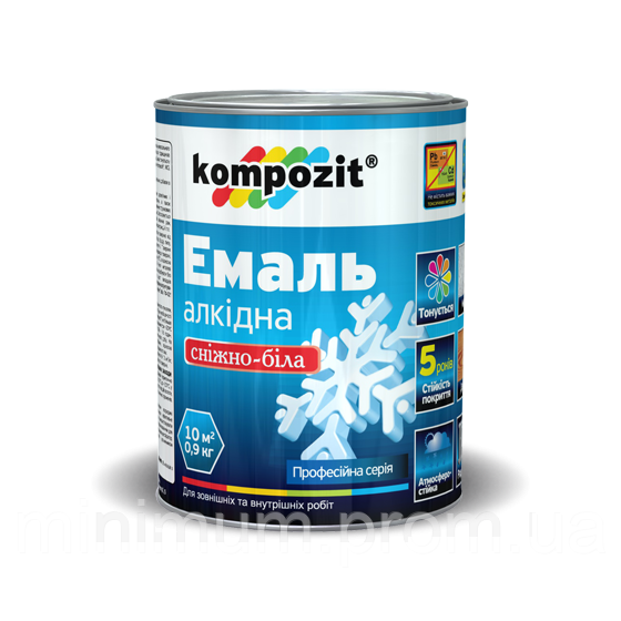Емаль алкідна сніжно-біла 12 кг