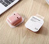 Чохол для AirPods 1/2 Silicone case Microfiber (з мікрофіброю) pink, фото 3