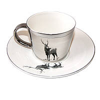 Чашка Дзеркальна Олень з блюдцем 4236252