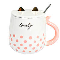 Чашка Cat-Lovely з кришкою та ложкою 4236256