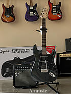 Гітарний набір SQUIER by FENDER AFFINITY SERIES STRAT PACK HSS CHARCOAL FROST METALLIC, фото 2