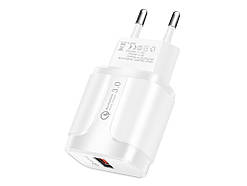 Швидка зарядка Quick Charge 3.0. Адаптер 5V 3А, 9V 2A. Білий