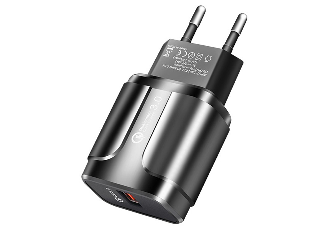Швидка зарядка Quick Charge 3.0. Адаптер 5V 3А, 9V 2A. Чорний