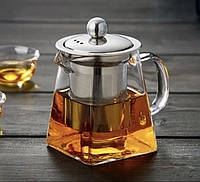 Скляний чайник Заварник для чаю та кави 750 мл EDENBERG EB-19022 Заварювальний для газової й інфрачервоної плити