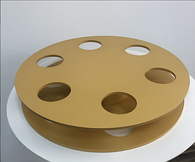 Конструкція тримач для пробірок з квітами Manific Decor з дерева Золотий діаметром 41 см