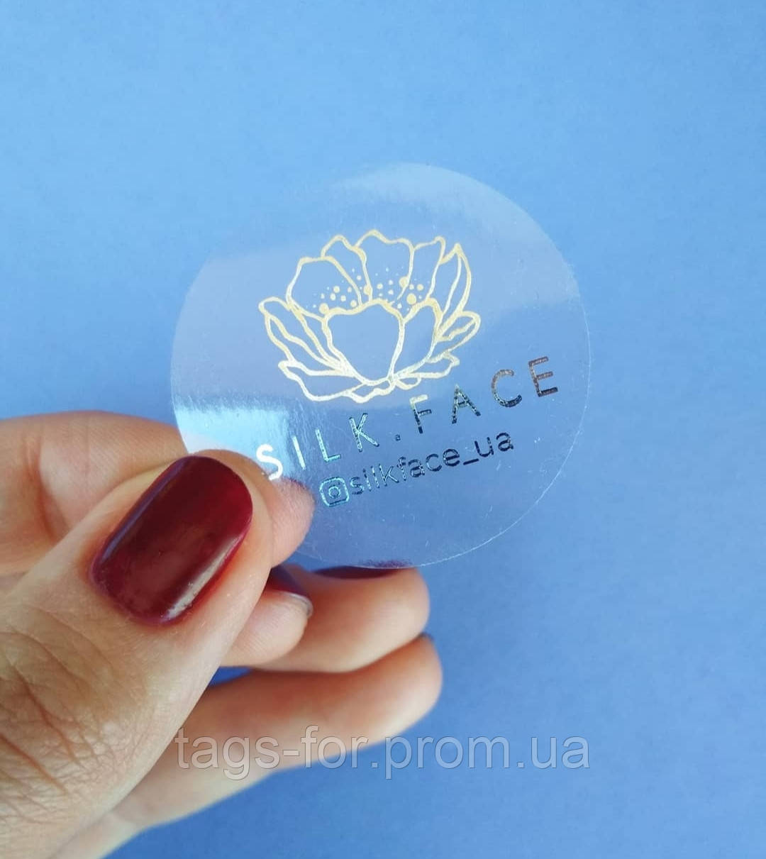 Купить Прозрачные наклейки 5 см, печать серебром, цена 310 ₴ — Prom.ua ...