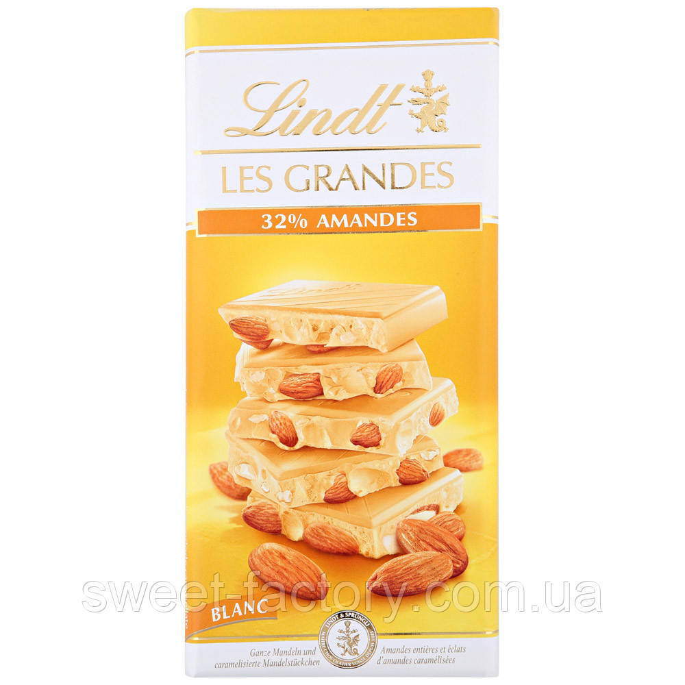 Шоколад Lindt Les Grandes Mandel White Chocolate 150g