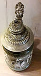 Пивна кружка керамічна з олов"яною кришкою, вінтаж, Німеччина, фото 6