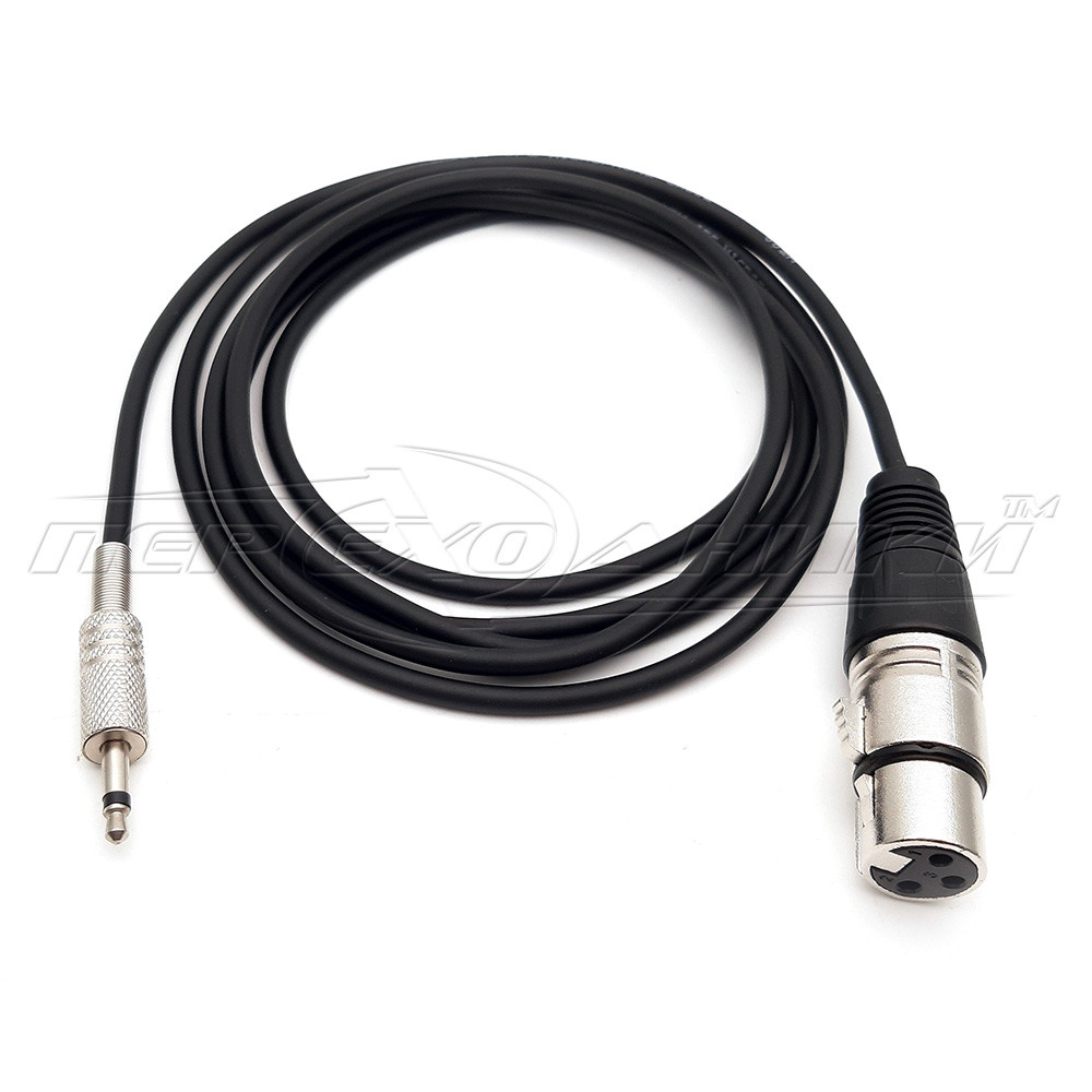 Кабель 3.5 моно на роз'єм XLR 3 Pin у екрані (мама)