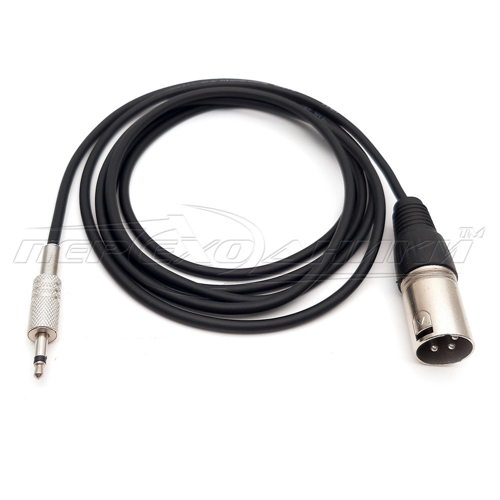 Кабель 3.5 моно на роз'єм XLR 3 Pin у екрані (тато)