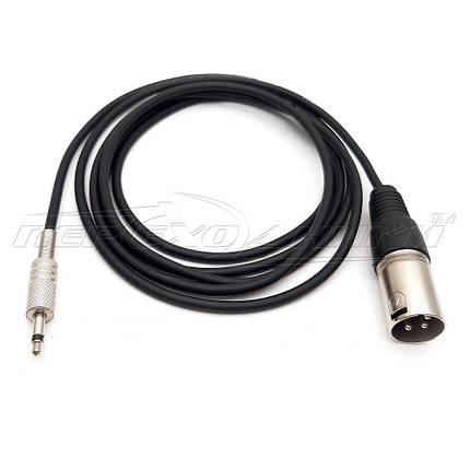 Кабель 3.5 моно на роз'єм XLR 3 Pin у екрані (тато), фото 1