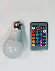 Лампа світлодіодна Lemanso RGB 5W E27 350LM з пультом д/у