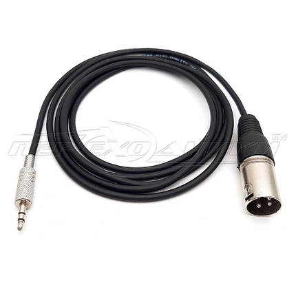 Кабель 3.5 стерео на роз'єм XLR 3 Pin у екрані (тато), фото 1