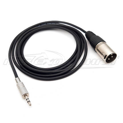 Кабель 3.5 стерео на роз'єм XLR 3 Pin у екрані (тато), фото 3