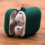 Чохол для AirPods 1/2 Silicone case Microfiber (з мікрофіброю) pine green, фото 3