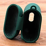 Чохол для AirPods 1/2 Silicone case Microfiber (з мікрофіброю) pine green, фото 4