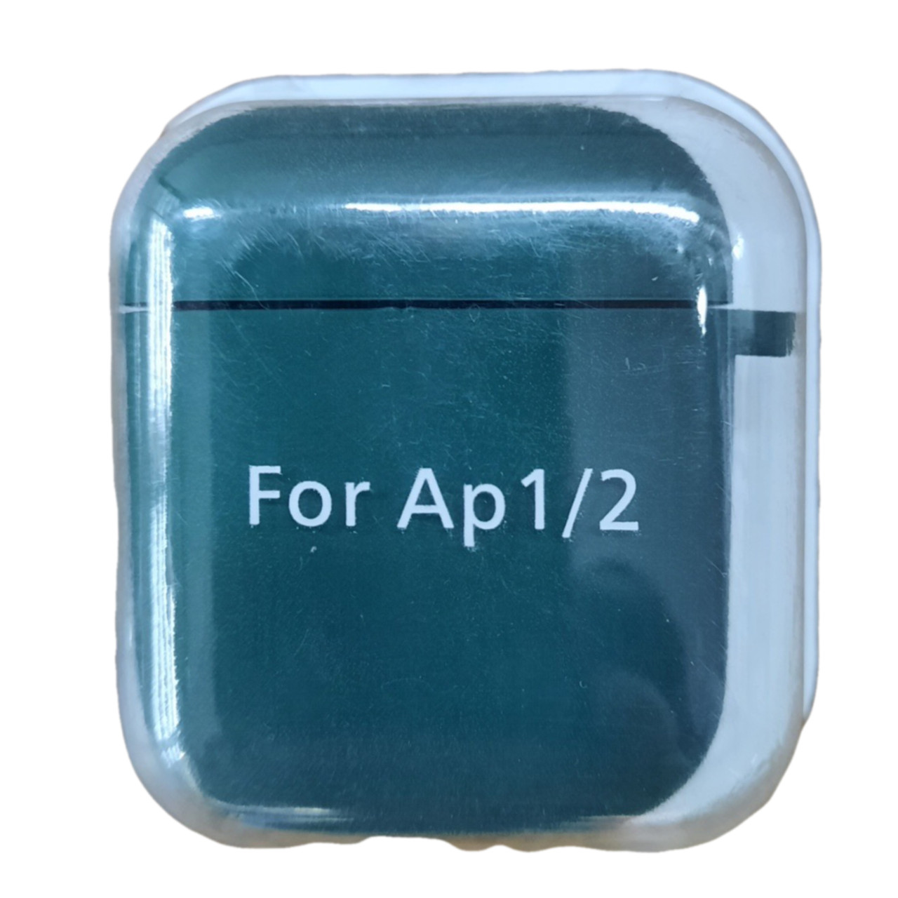 Чохол для AirPods 1/2 Silicone case Microfiber (з мікрофіброю) pine green