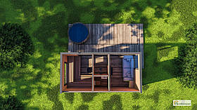 Будівництво каркасно-модульної бані 6х3 м. під ключ