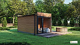 Модульний дім баня 6х3м Gartensauna-4 під ключ від виробника, фото 4