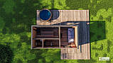 Мобільна модульна сауна 6х3м Gartensauna-7 під ключ від виробника, фото 5