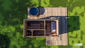 Будівництво мобільної модульної сауни 6х3 м. під ключ