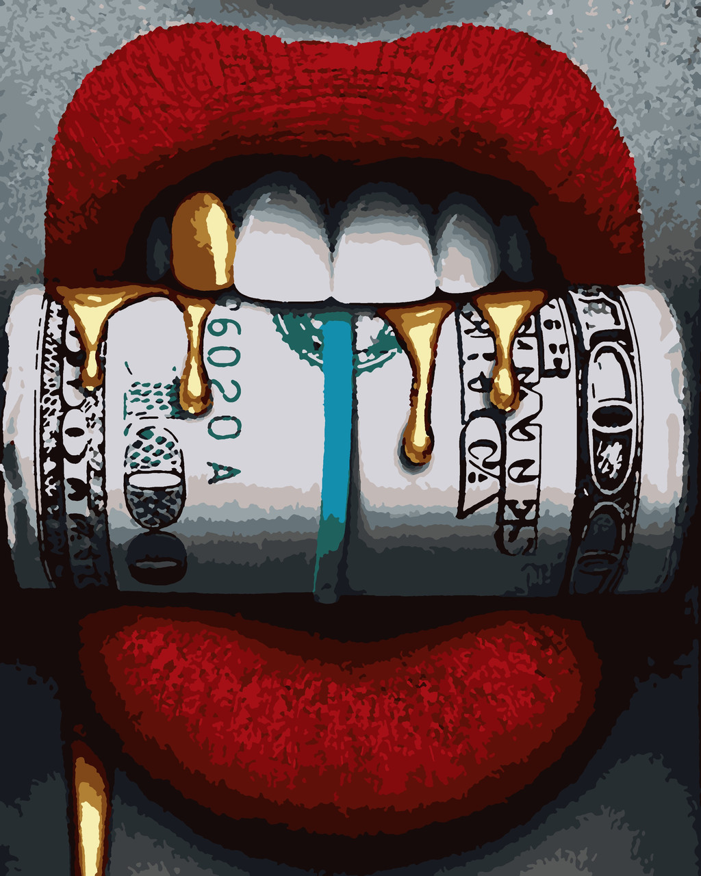 Картина за номерами Greedy (із золотою фарбою) Artissimo 50*60 PNX1313, фото 1