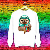 Світшот з оригінальним принтом Ленівець космонавт Push IT