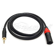 Кабель 3.5 стерео на роз'єм XLR 3 Pin у екрані (тато), преміум, фото 4