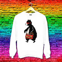 Світшот з оригінальним принтом Ведмідь меломан Push IT