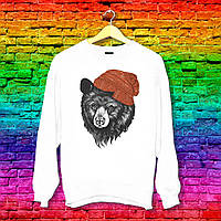 Світшот з оригінальним принтом Ведмідь у шапочці Push IT