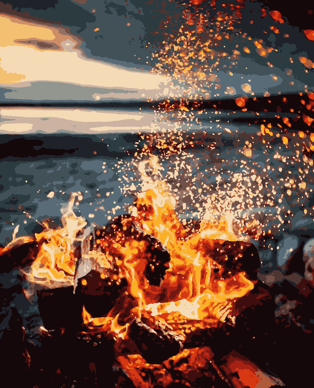 Картина за номерами Багаття Artissimo 40*50 PN1403, фото 1