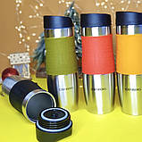 Термокухоль вакуумний із неіржавкої сталі 480 мл для кави та чаю Edenberg EB-627 Термо чашка металева термос, фото 4