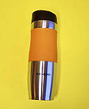 Термокухоль вакуумний із неіржавкої сталі 480 мл для кави та чаю Edenberg EB-627 Термо чашка металева термос, фото 8